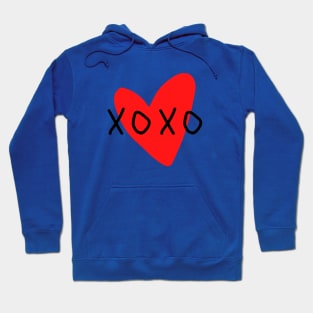 Romantic Xoxo valentines day heart hand drawn Hoodie